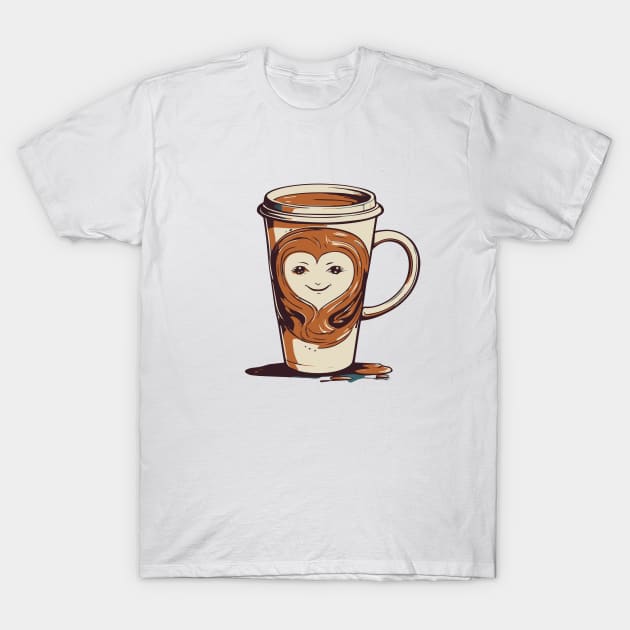 Coffee And Smile T-Shirt by CurlyLamb